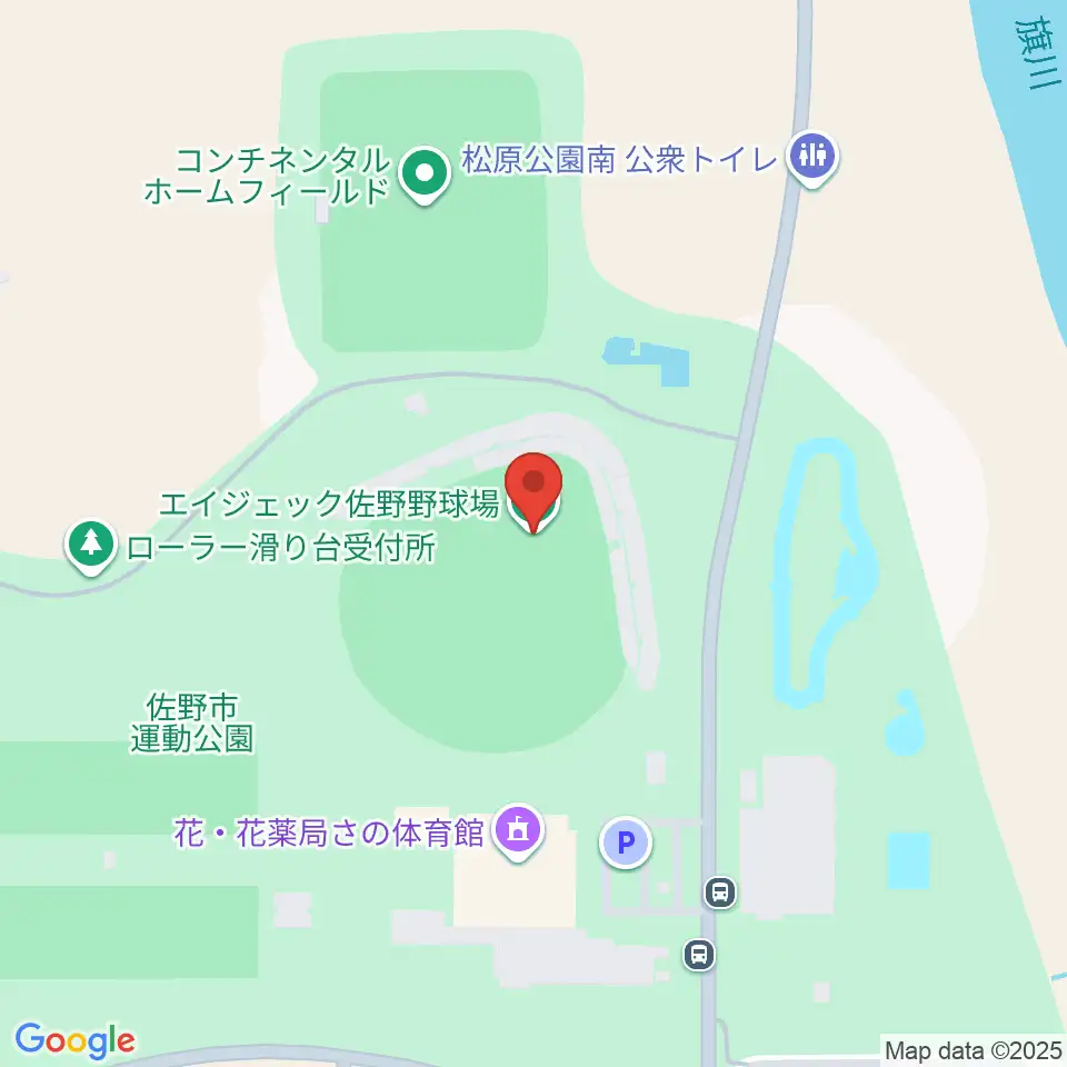 佐野エイジェック野球場周辺のホテル一覧地図