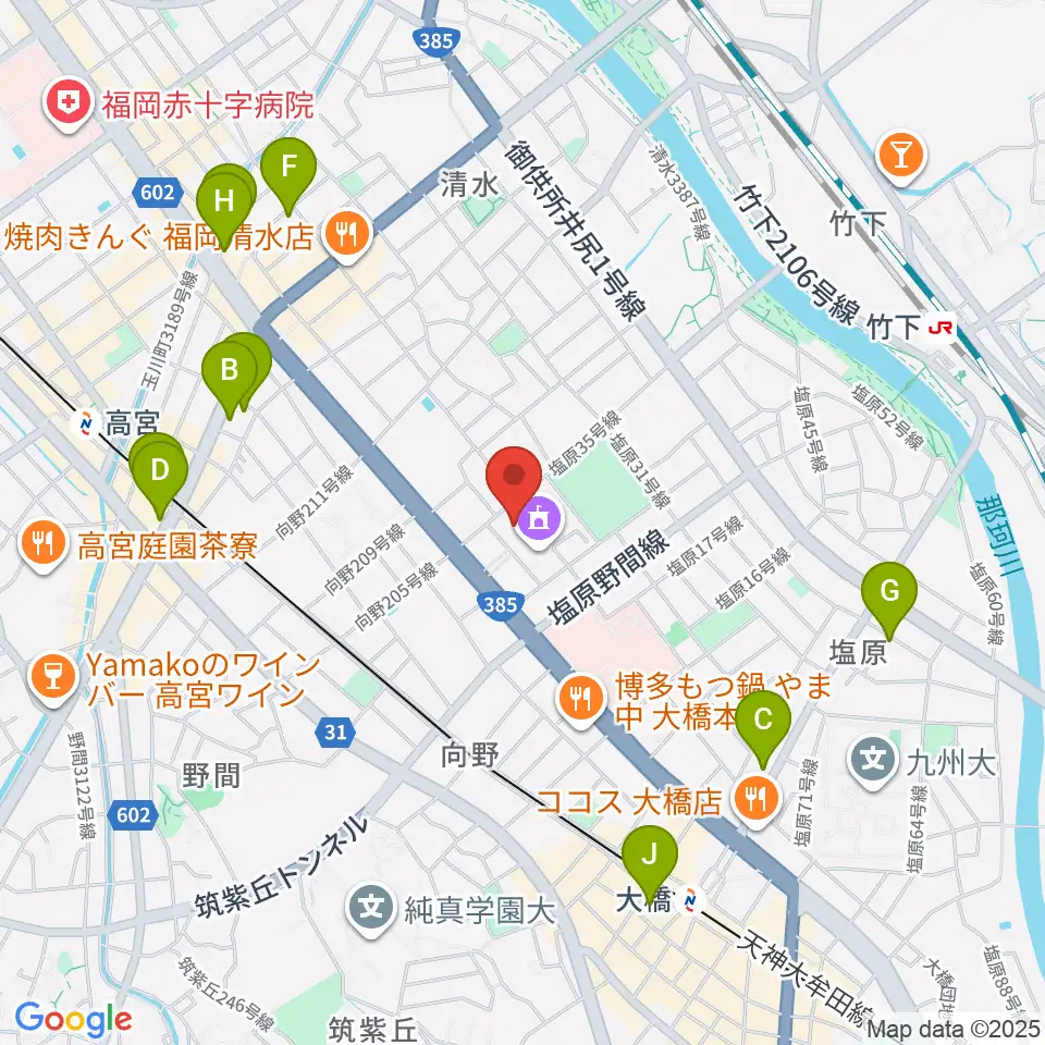 塩原音楽・演劇練習場周辺のホテル一覧地図