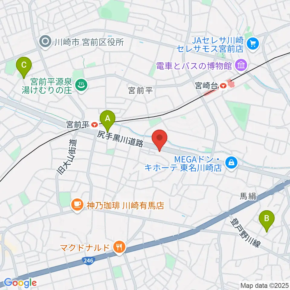 クラウドナインスタジオ 宮前平店周辺のホテル一覧地図