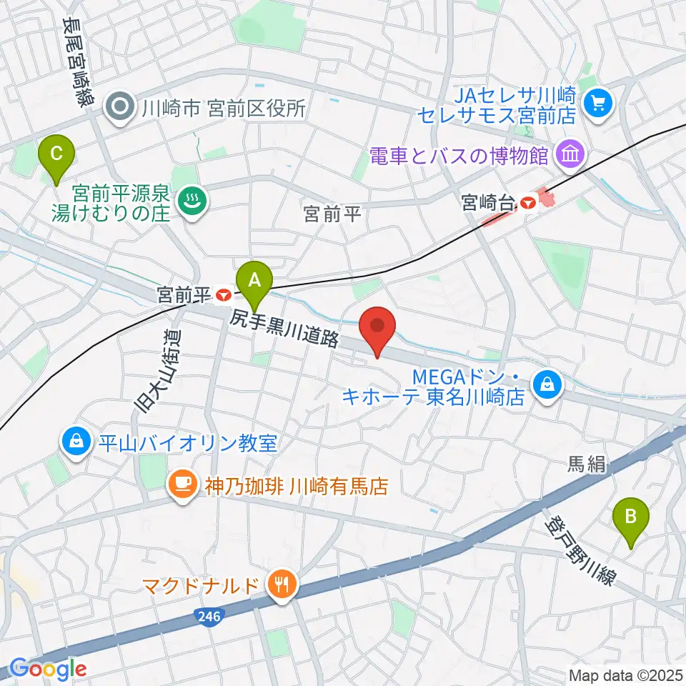クラウドナインスタジオ 宮前平店周辺のホテル一覧地図