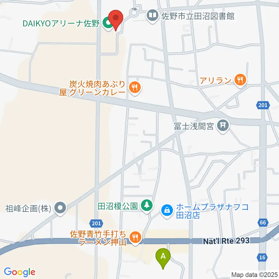 DAIKYOアリーナ佐野周辺のホテル一覧地図