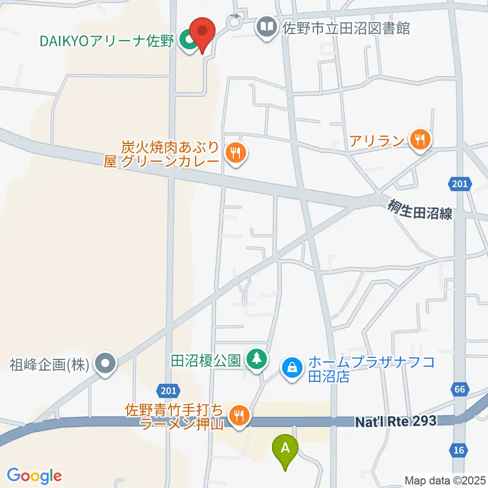 DAIKYOアリーナ佐野周辺のホテル一覧地図