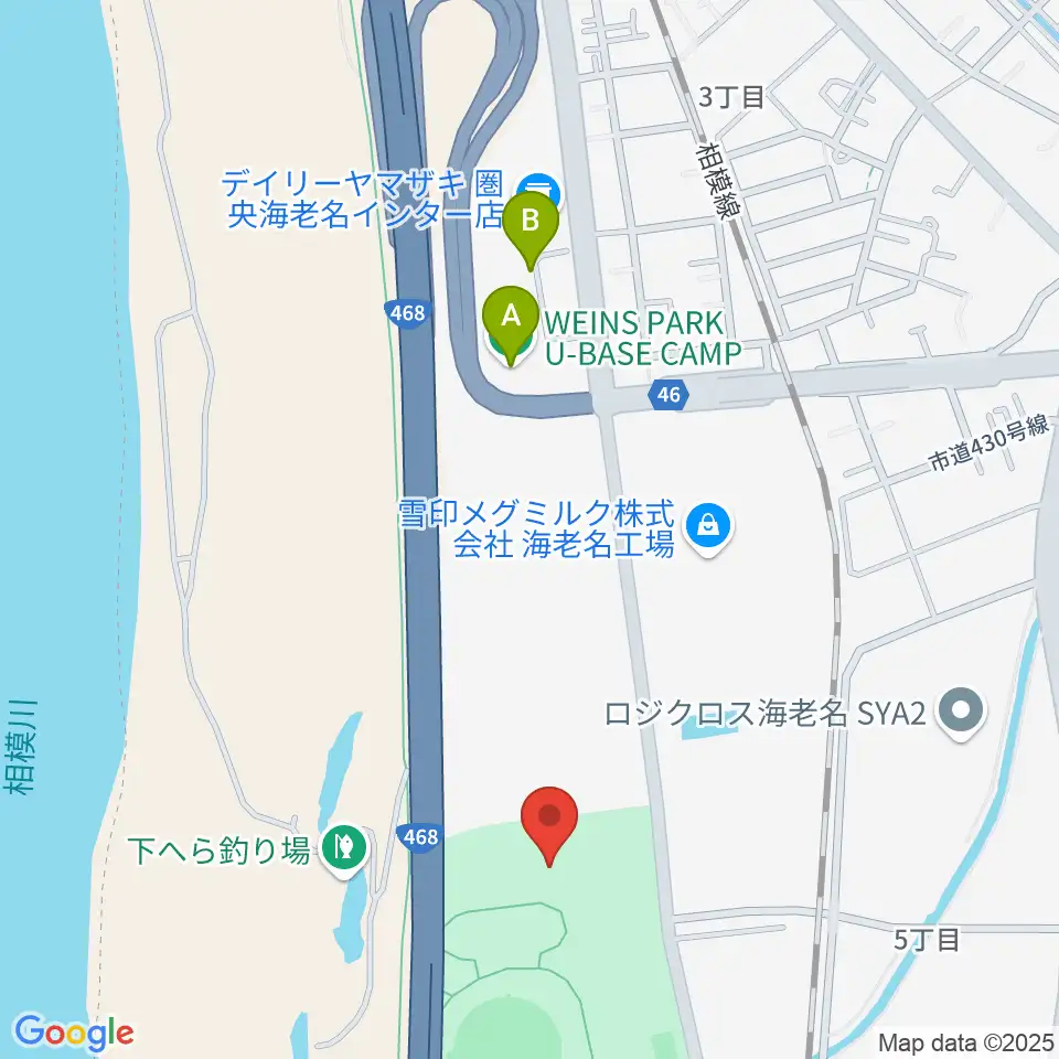 海老名運動公園総合体育館周辺のホテル一覧地図