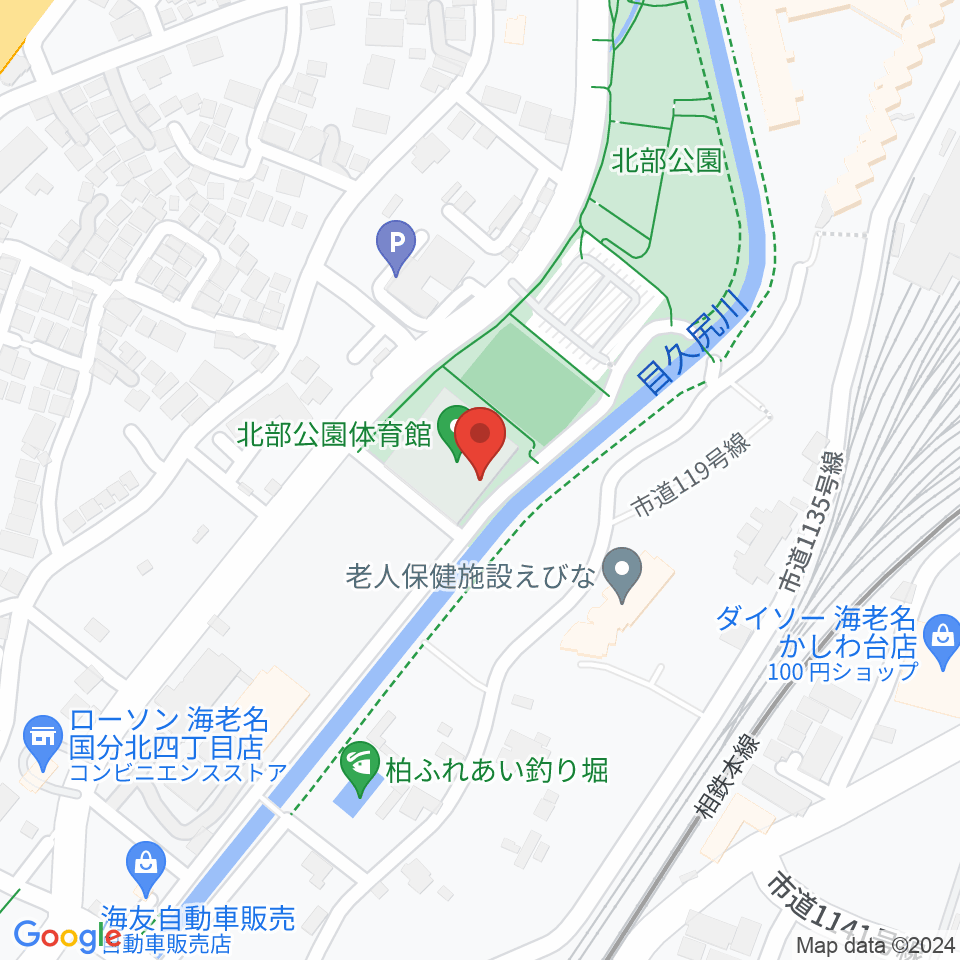 海老名市北部公園体育館周辺のホテル一覧地図