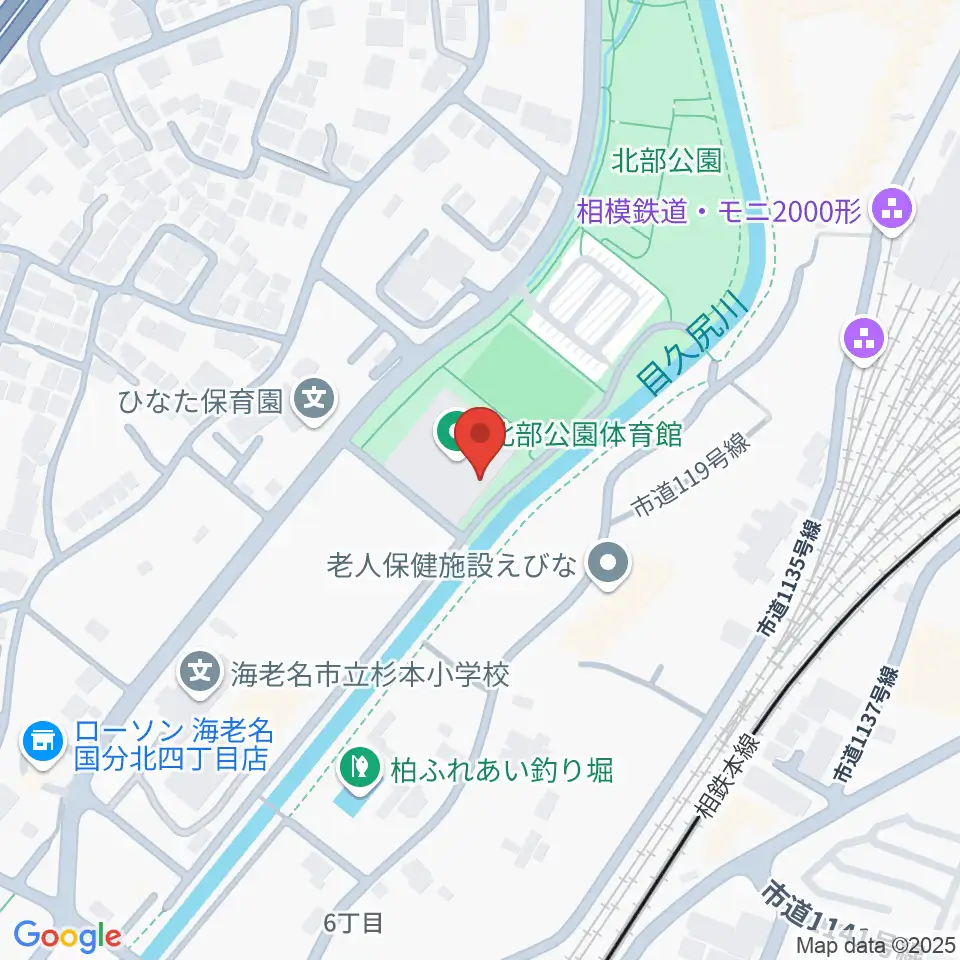 海老名市北部公園体育館周辺のホテル一覧地図