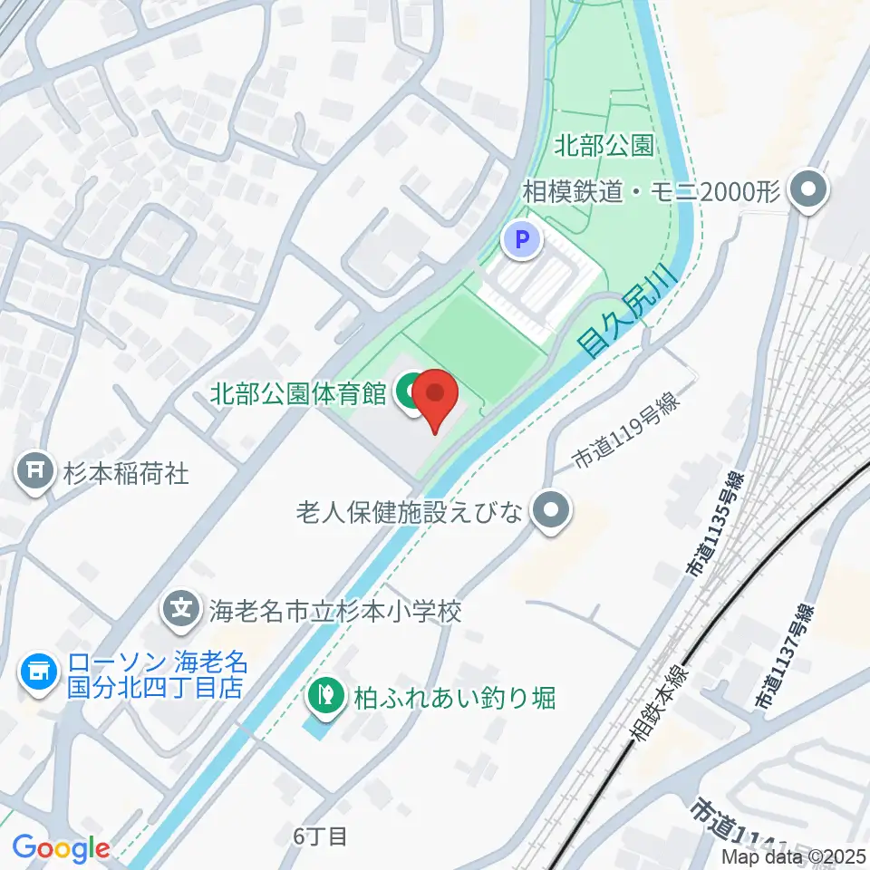 海老名市北部公園体育館周辺のホテル一覧地図