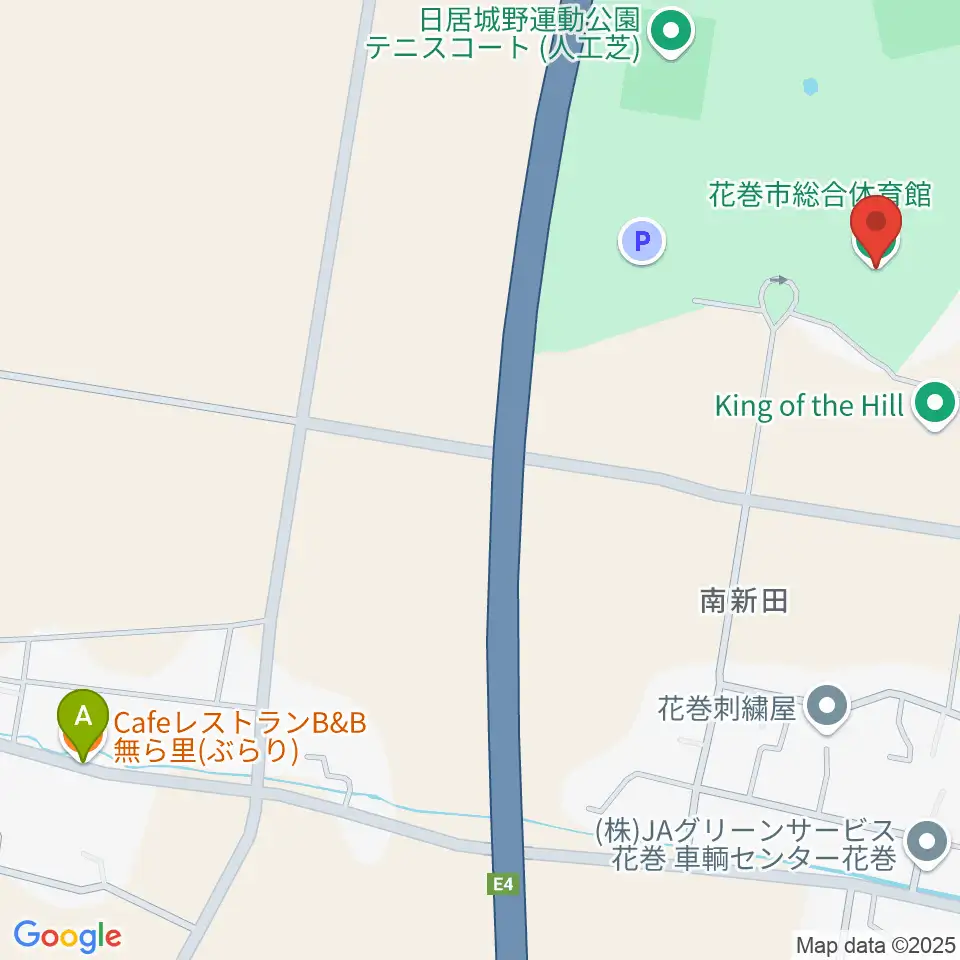 花巻市総合体育館周辺のホテル一覧地図