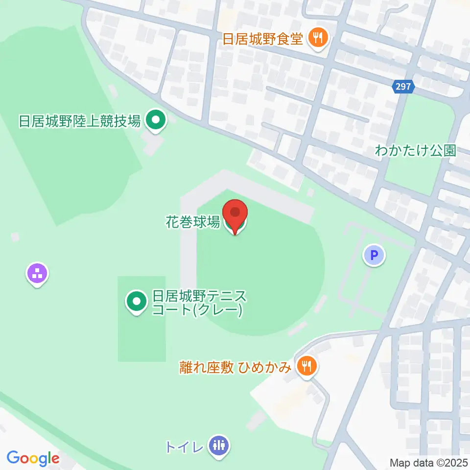 花巻球場周辺のホテル一覧地図