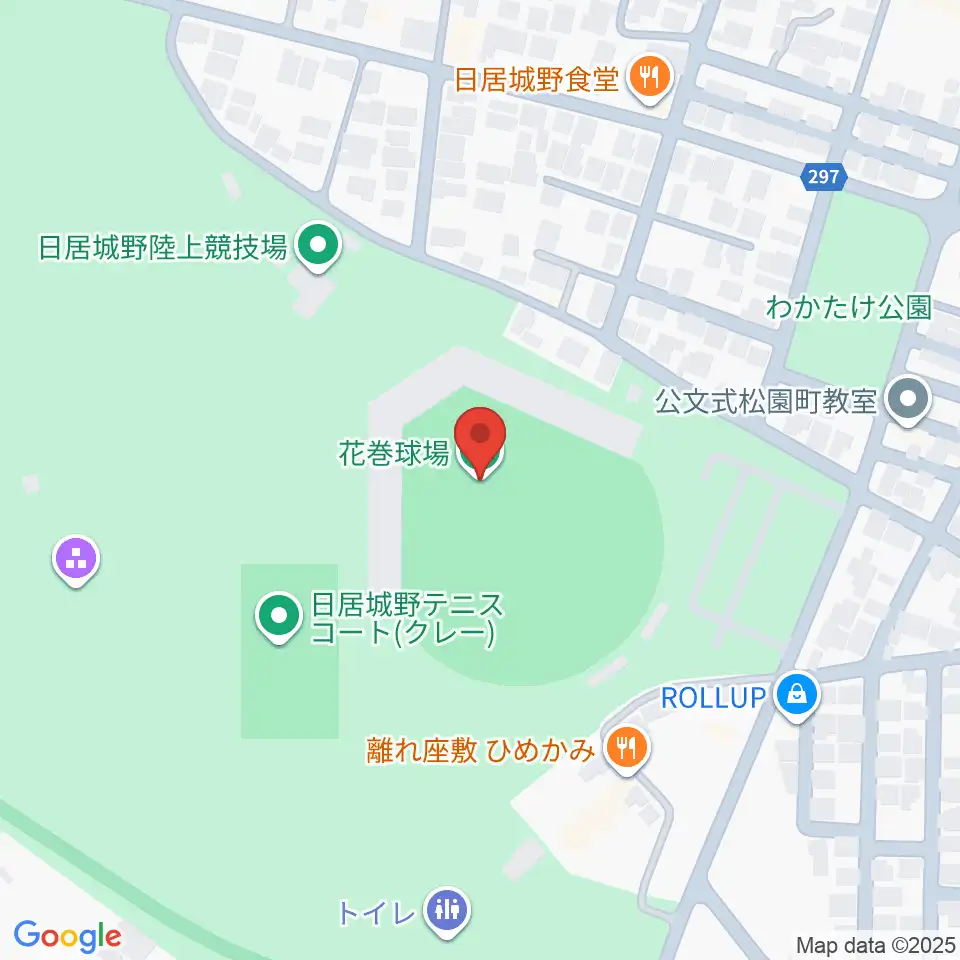 花巻球場周辺のホテル一覧地図