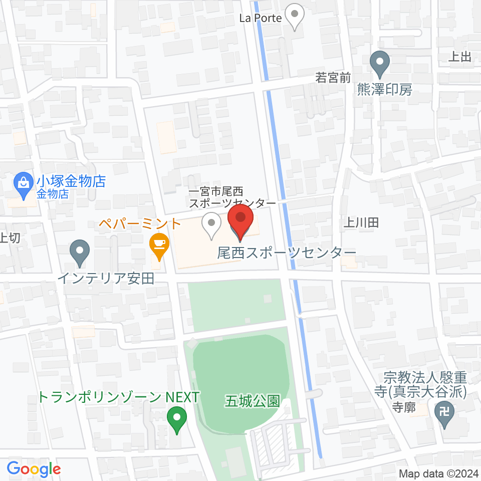 尾西スポーツセンター周辺のホテル一覧地図