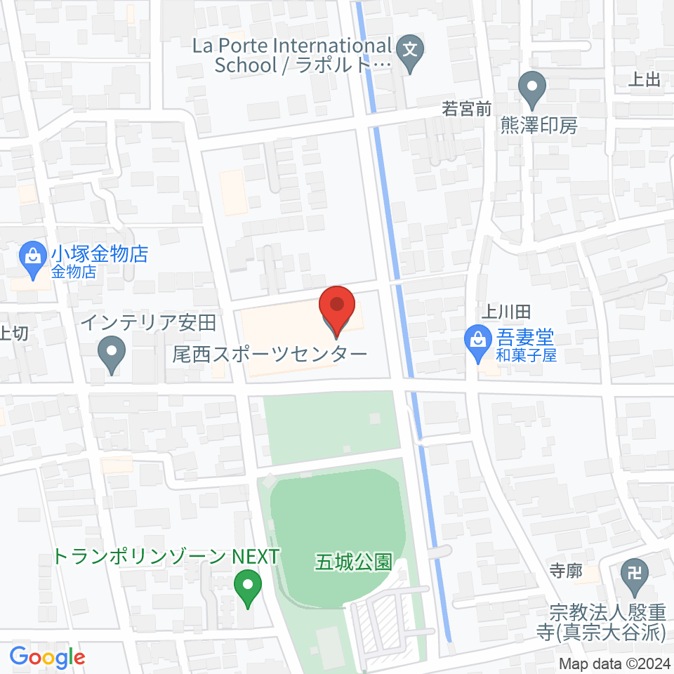 尾西スポーツセンター周辺のホテル一覧地図