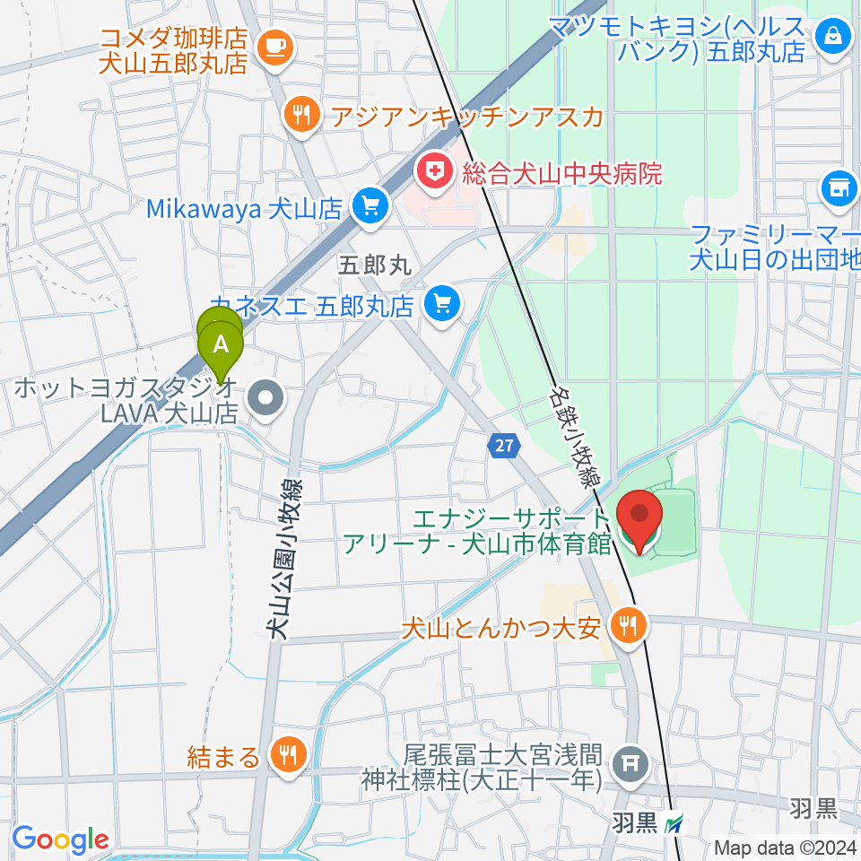 エナジーサポートアリーナ周辺のホテル一覧地図