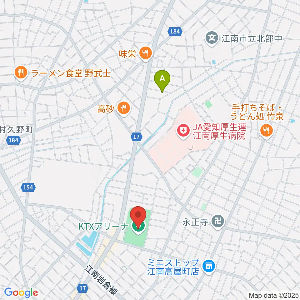 KTXアリーナ周辺のホテル一覧地図