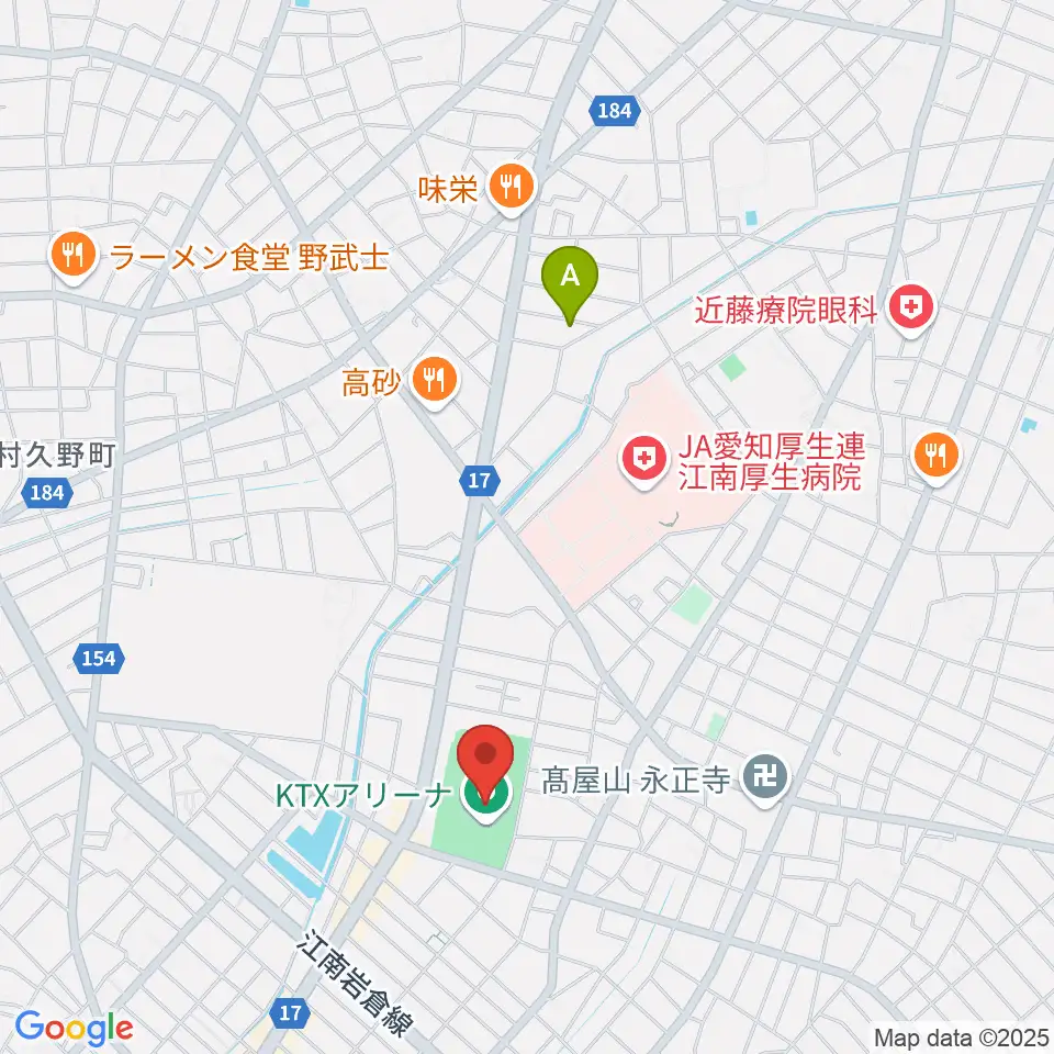 KTXアリーナ周辺のホテル一覧地図