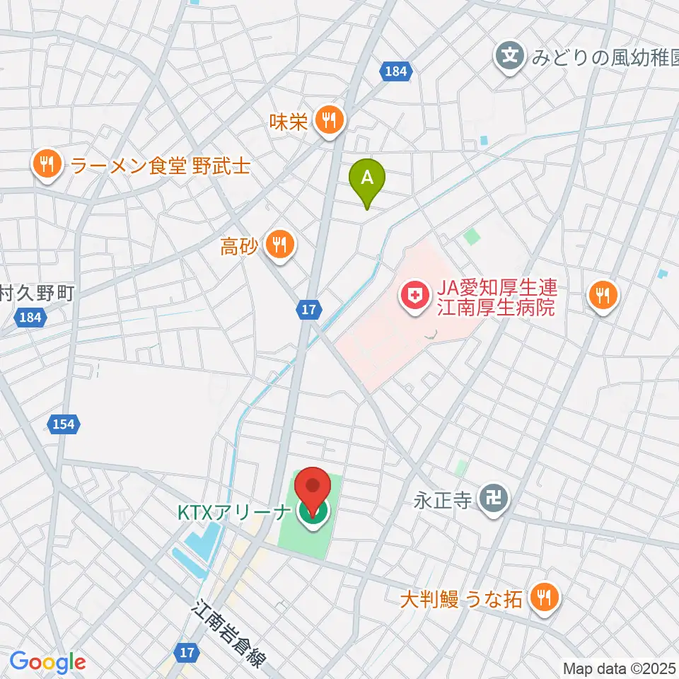KTXアリーナ周辺のホテル一覧地図