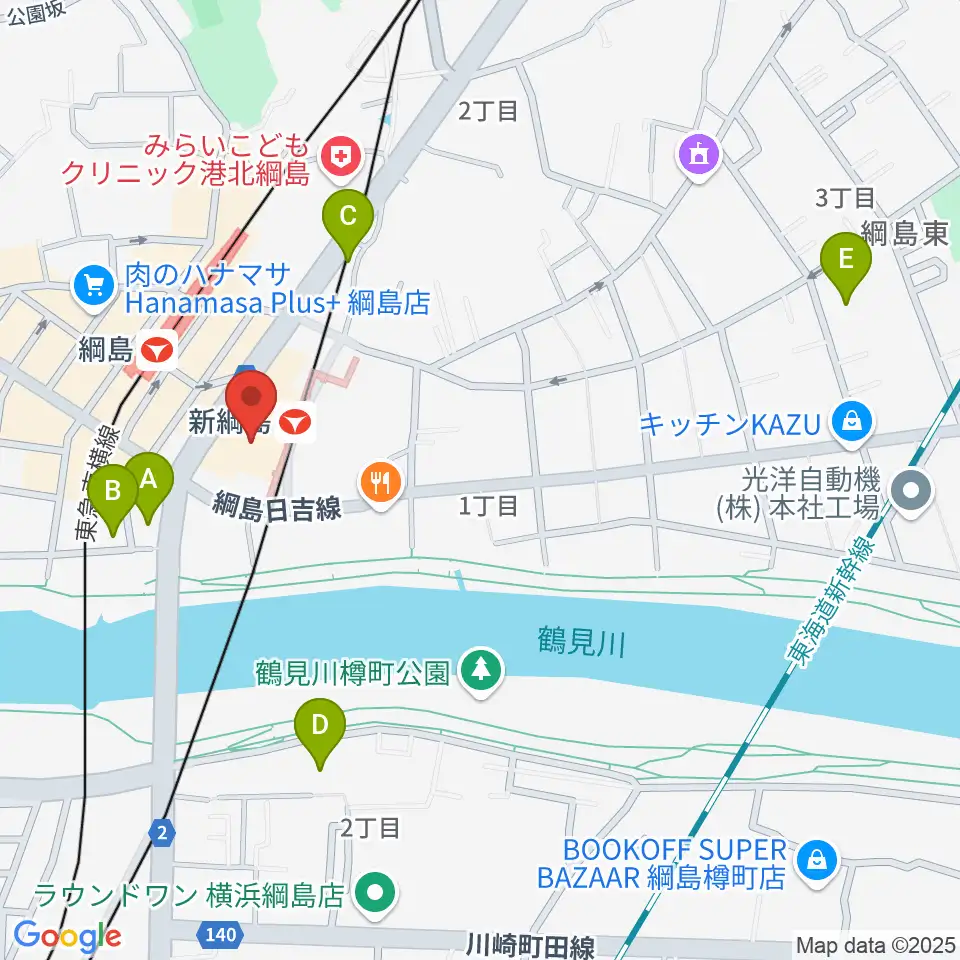 横浜市港北区民文化センター ミズキーホール周辺のホテル一覧地図