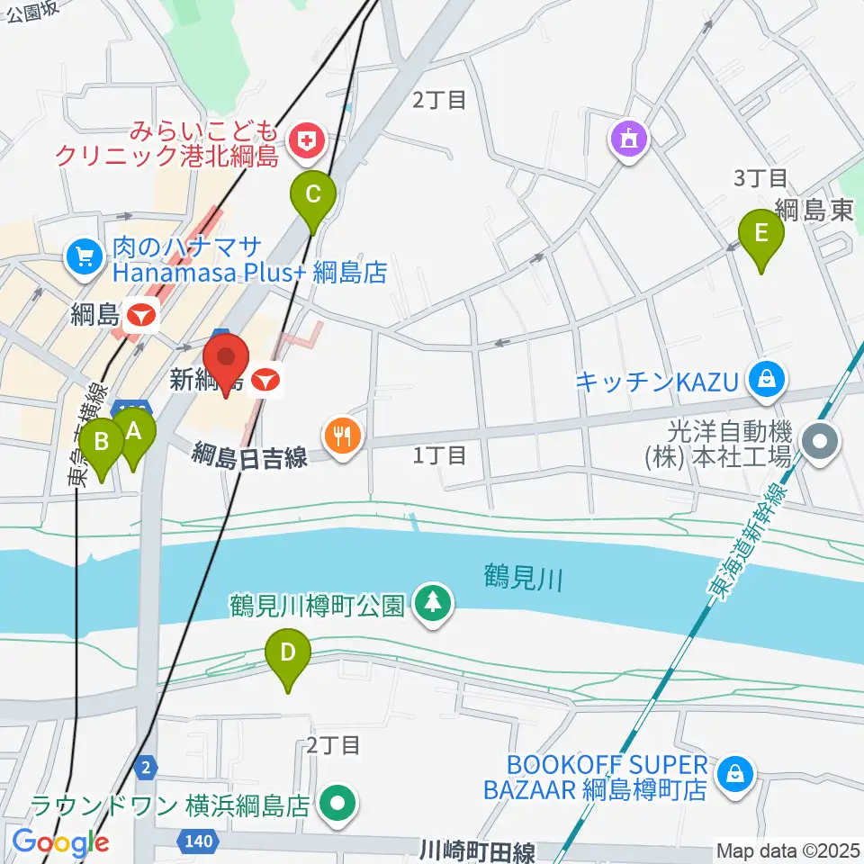 横浜市港北区民文化センター ミズキーホール周辺のホテル一覧地図