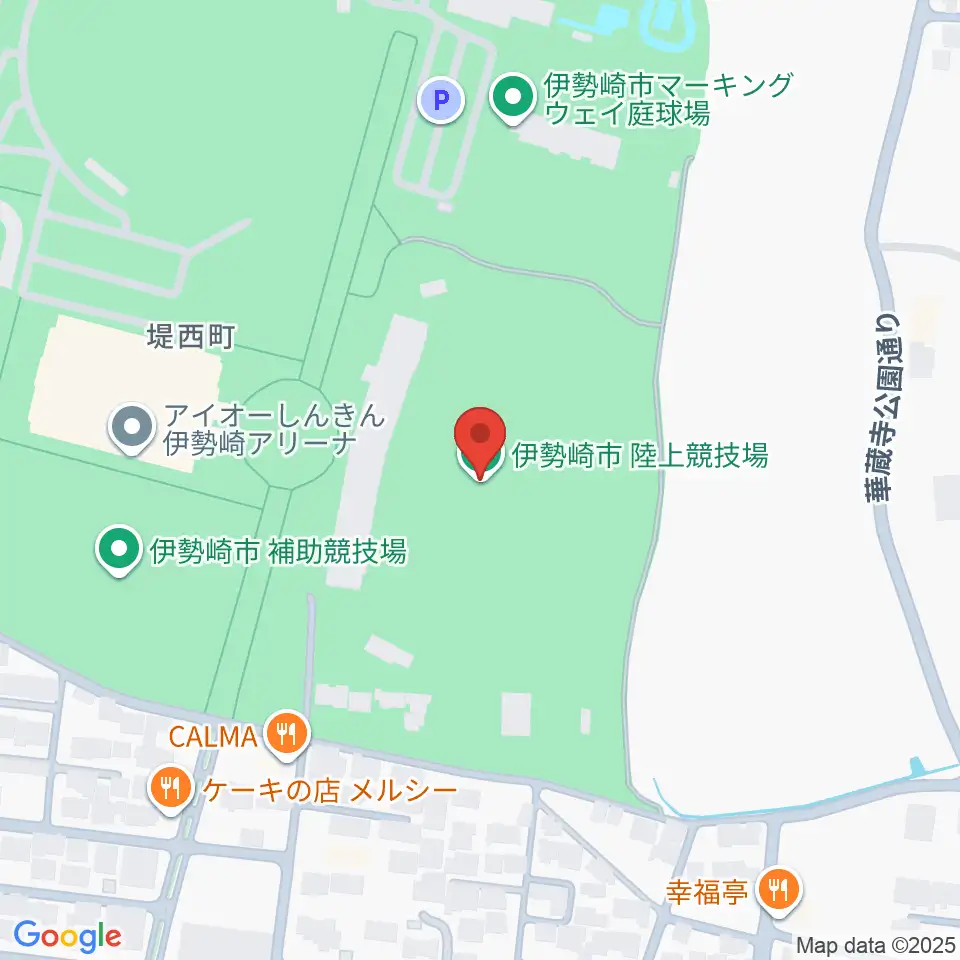 伊勢崎市陸上競技場周辺のホテル一覧地図