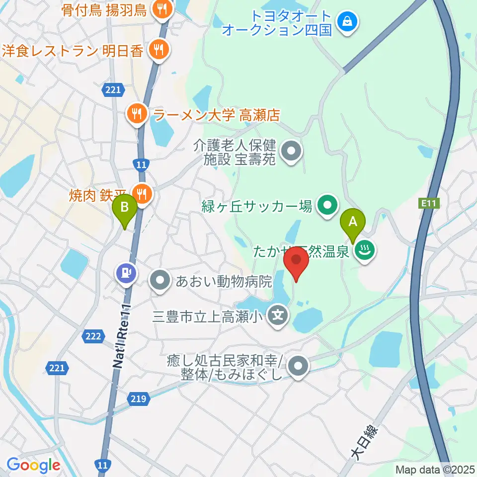 三豊市総合体育館周辺のホテル一覧地図