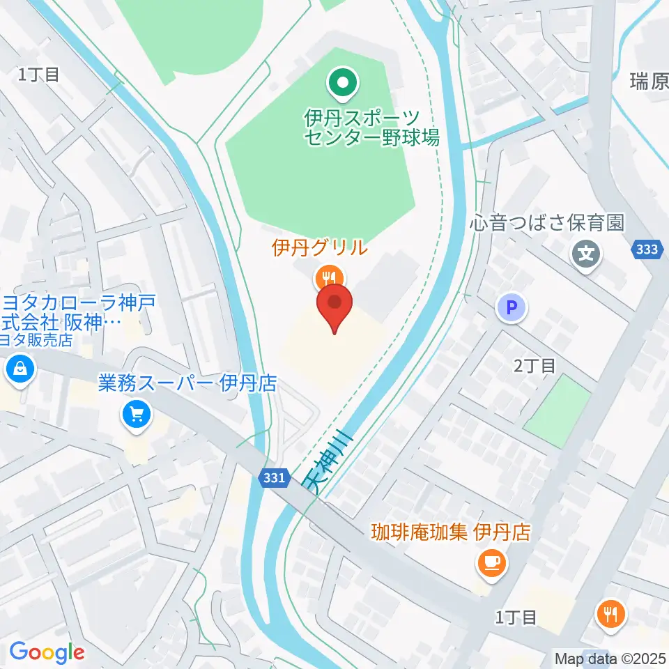 伊丹スポーツセンター体育館周辺のホテル一覧地図