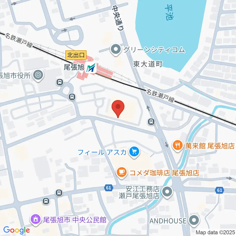 尾張旭市総合体育館周辺のホテル一覧地図