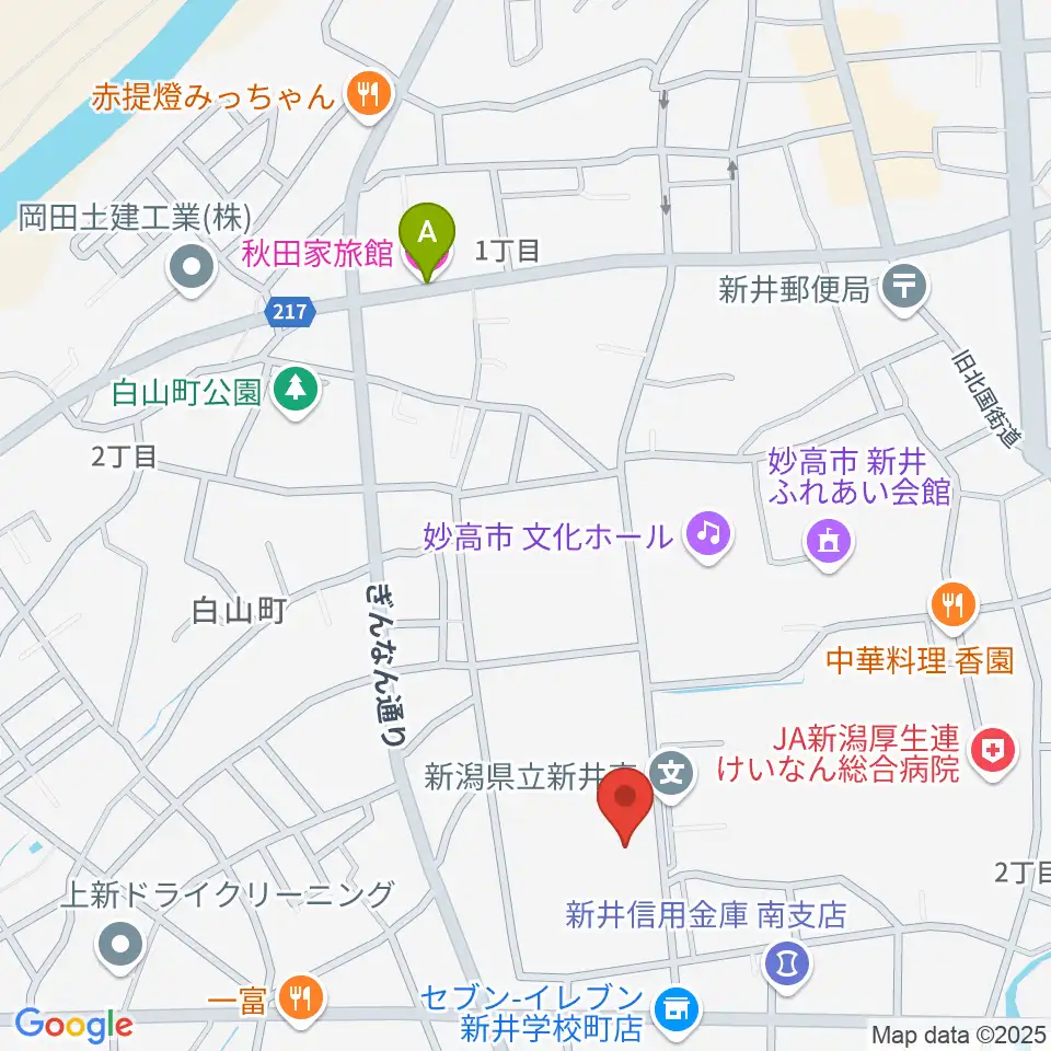 妙高市総合体育館はね馬アリーナ周辺のホテル一覧地図