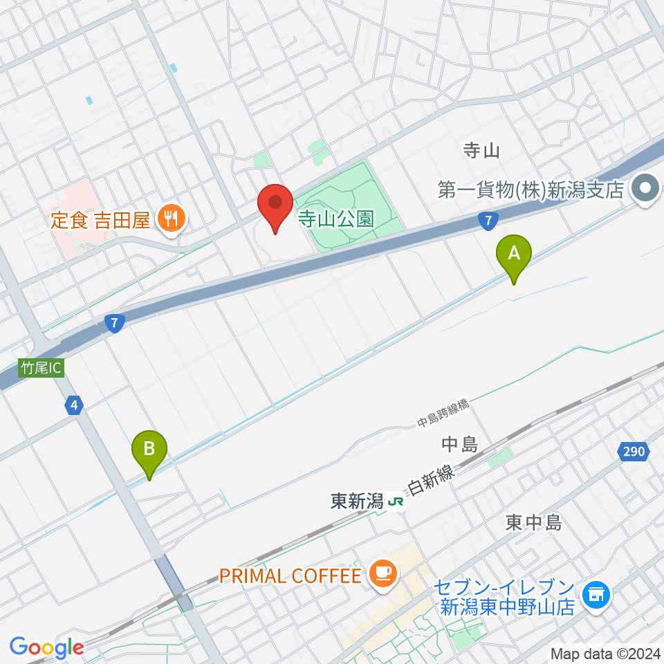 新潟市東総合スポーツセンター周辺のホテル一覧地図