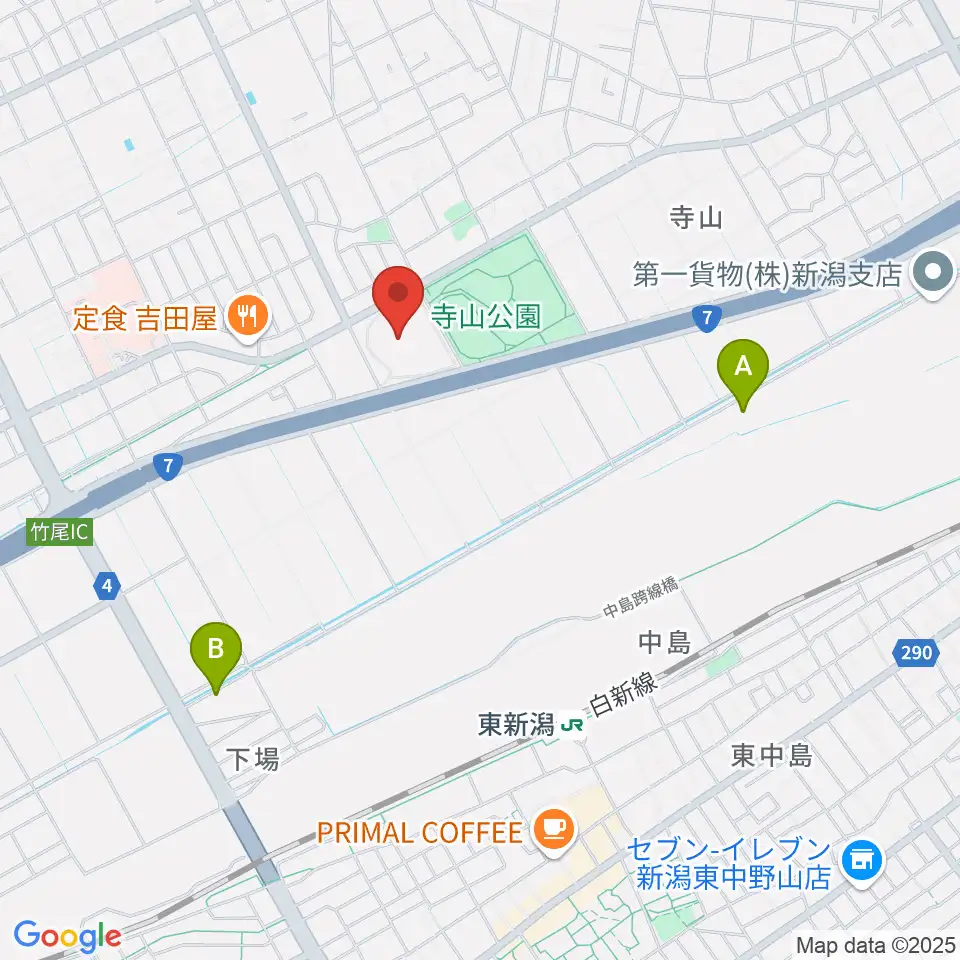 新潟市東総合スポーツセンター周辺のホテル一覧地図