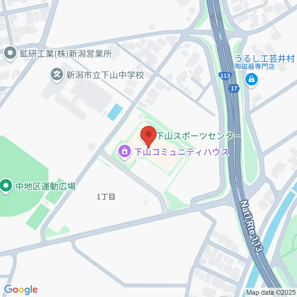 新潟市下山スポーツセンター周辺のホテル一覧地図