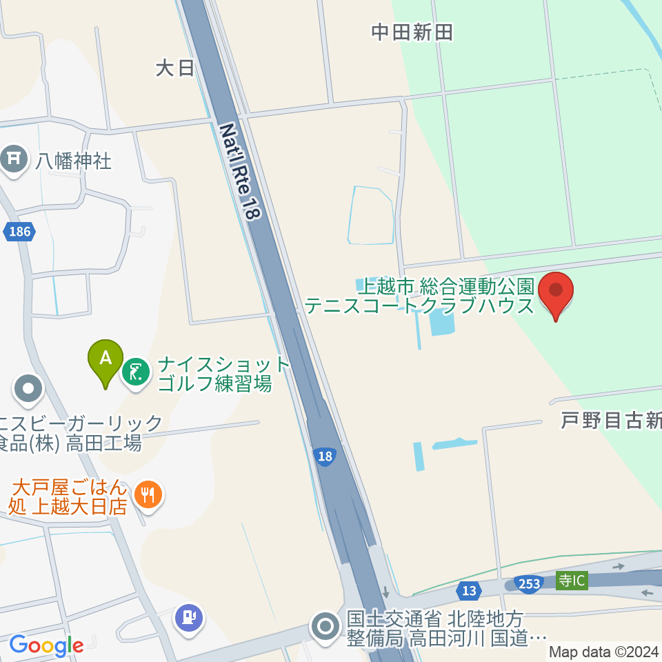 謙信公武道館周辺のホテル一覧地図