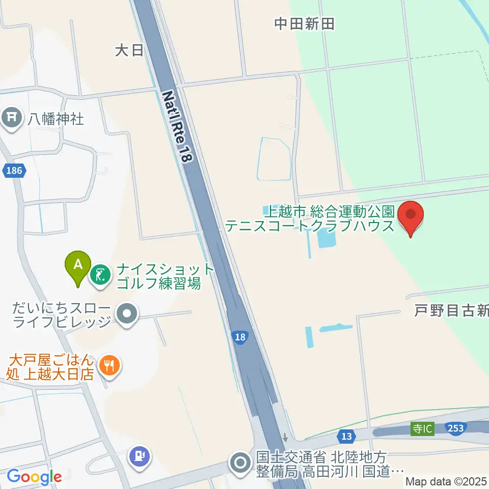 謙信公武道館周辺のホテル一覧地図