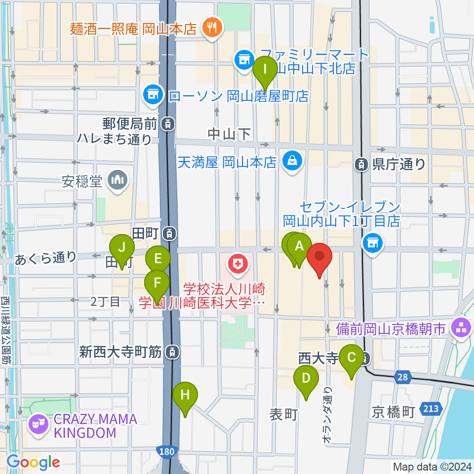 長谷川楽器ウインドパサージュ周辺のホテル一覧地図