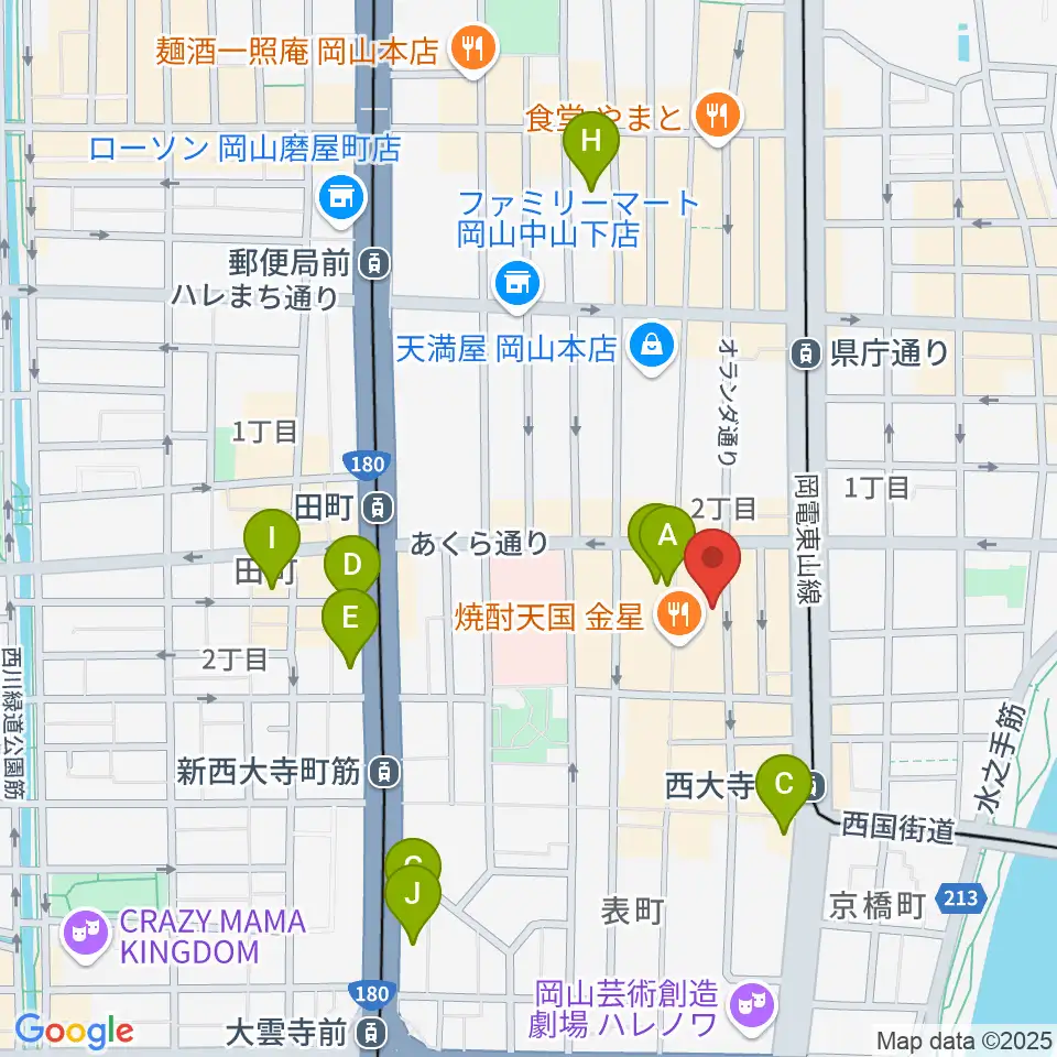 長谷川楽器ウインドパサージュ周辺のホテル一覧地図
