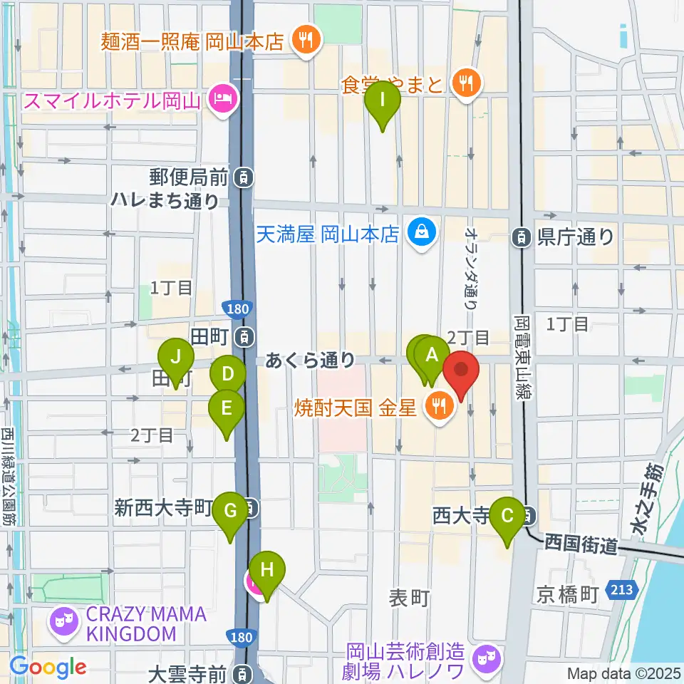 長谷川楽器ウインドパサージュ周辺のホテル一覧地図