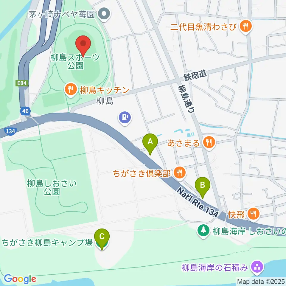柳島スポーツ公園総合競技場周辺のホテル一覧地図