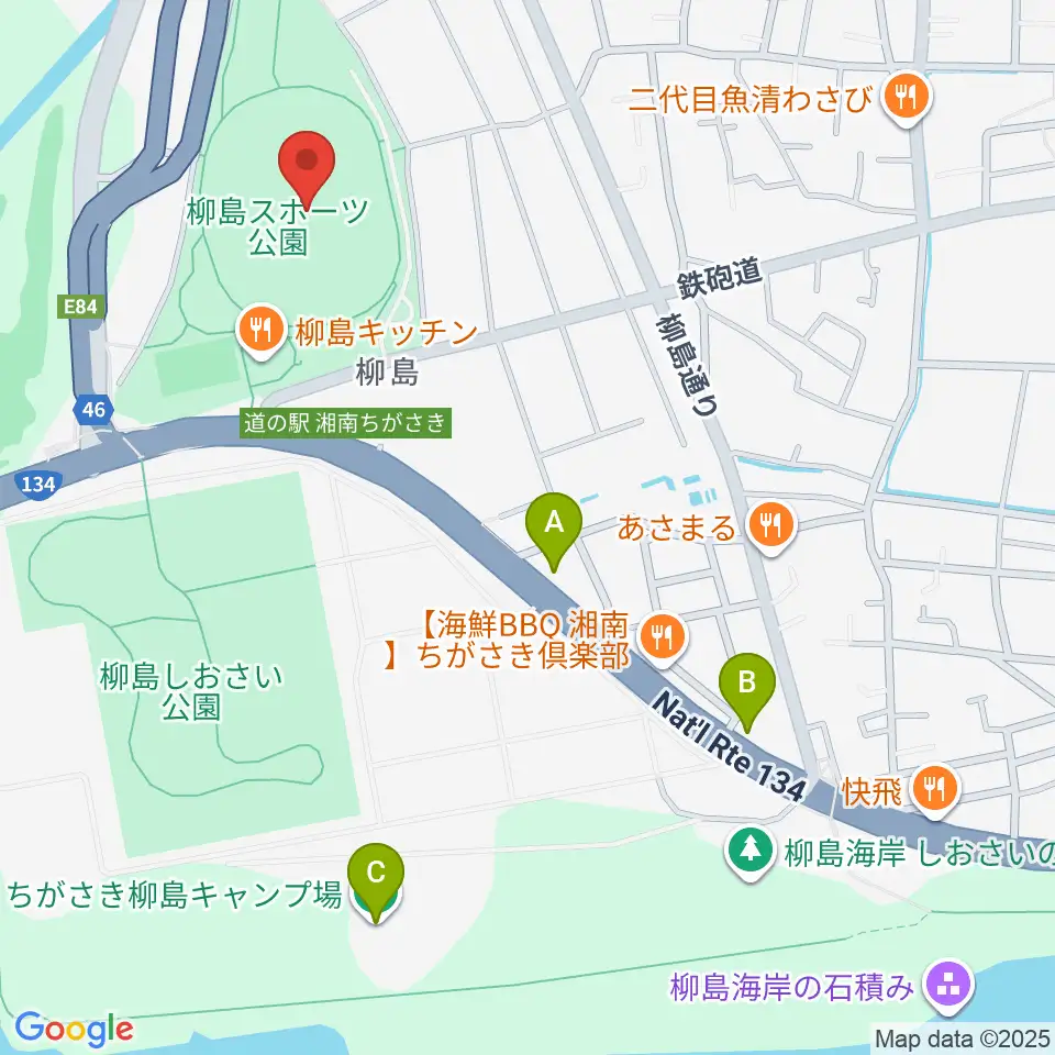 柳島スポーツ公園総合競技場周辺のホテル一覧地図