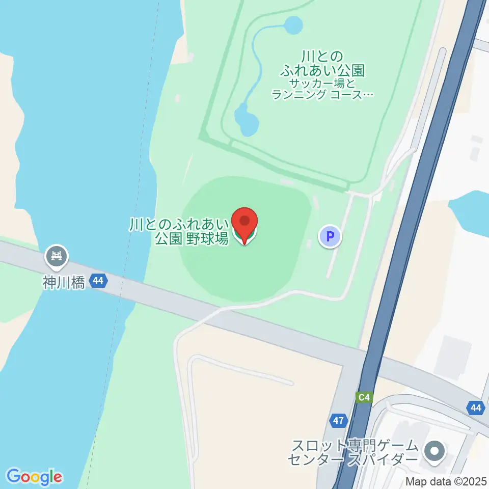 川とのふれあい公園野球場周辺のホテル一覧地図