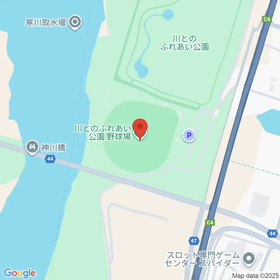 川とのふれあい公園野球場周辺のホテル一覧地図