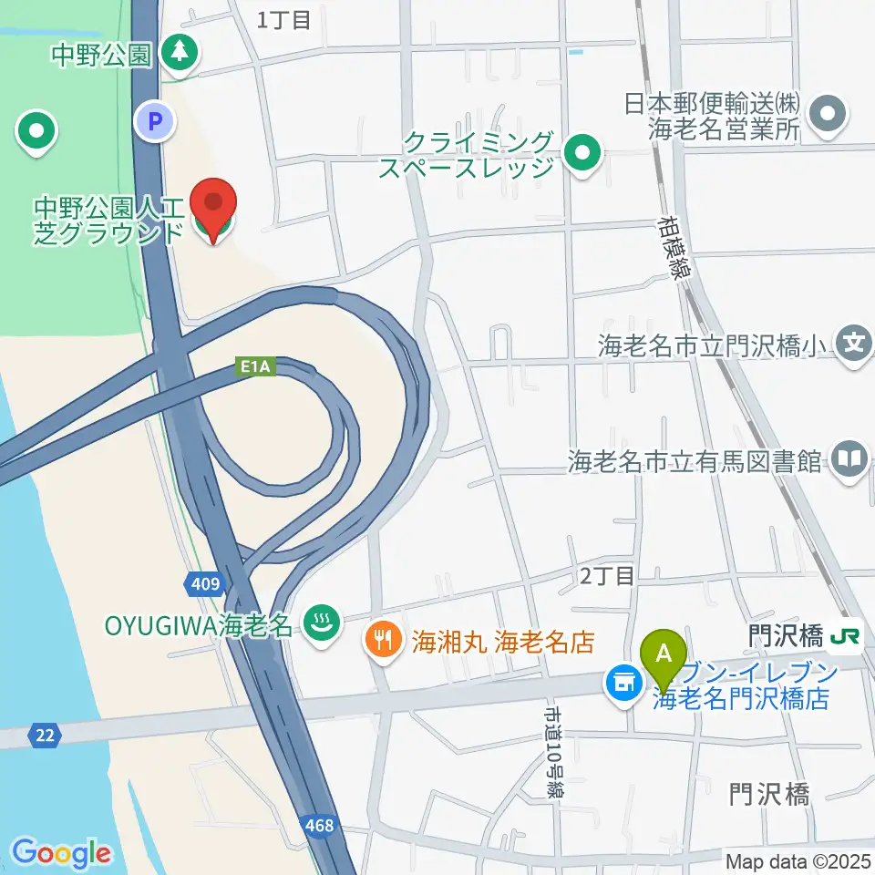 中野公園人工芝グラウンド周辺のホテル一覧地図