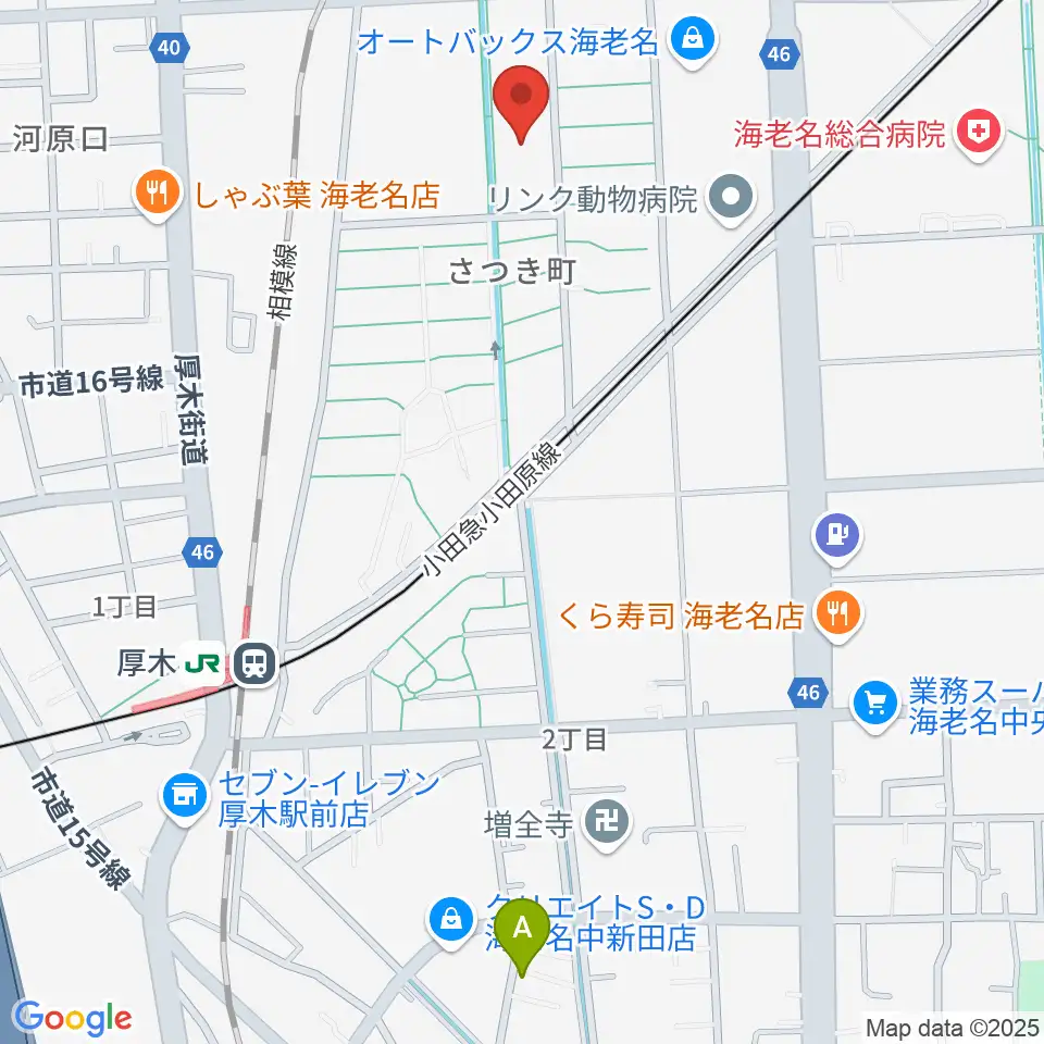 えびな市民活動センタービナレッジ周辺のホテル一覧地図