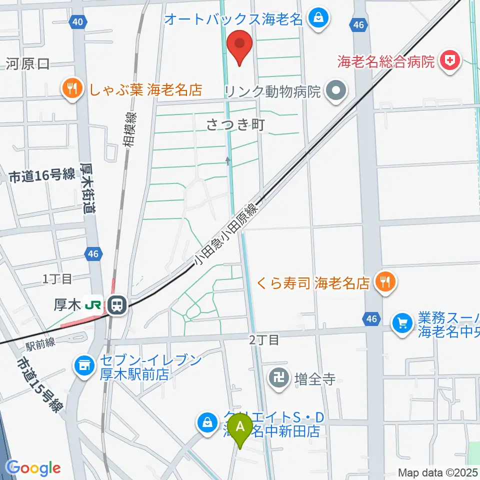 えびな市民活動センタービナレッジ周辺のホテル一覧地図