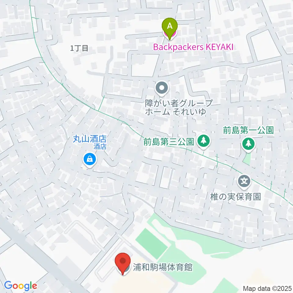 浦和駒場体育館周辺のホテル一覧地図