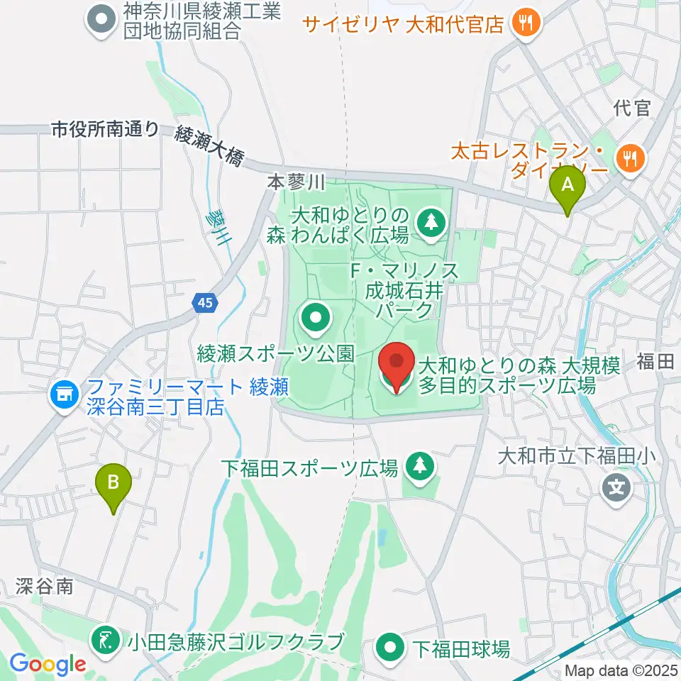 F・マリノス 成城石井パーク多目的スポーツ広場周辺のホテル一覧地図