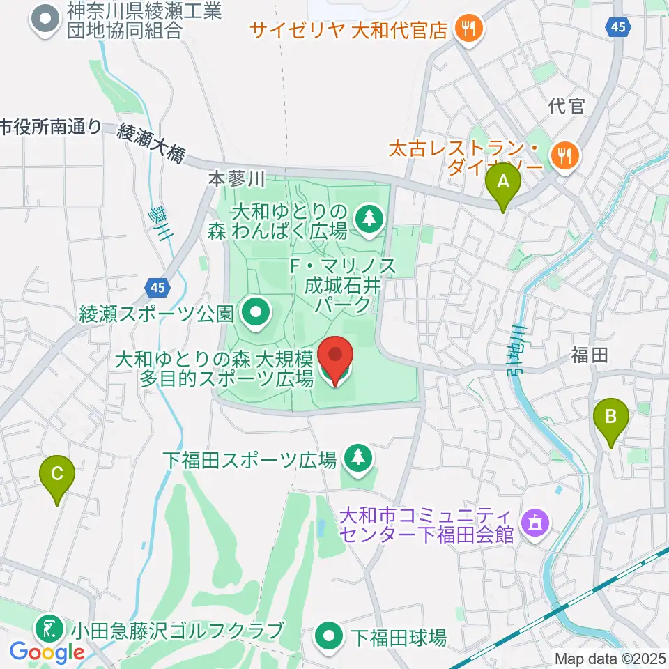 F・マリノス 成城石井パーク多目的スポーツ広場周辺のホテル一覧地図