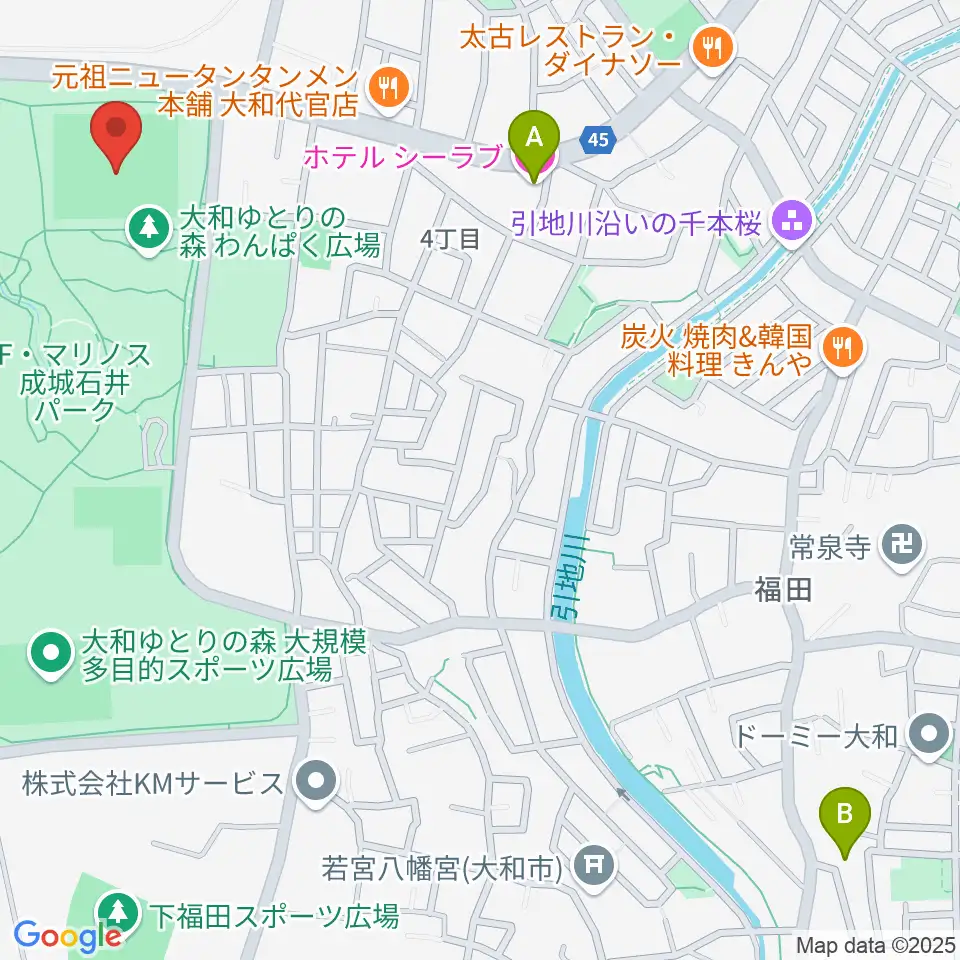 F・マリノス 成城石井パーク芝生グラウンド周辺のホテル一覧地図