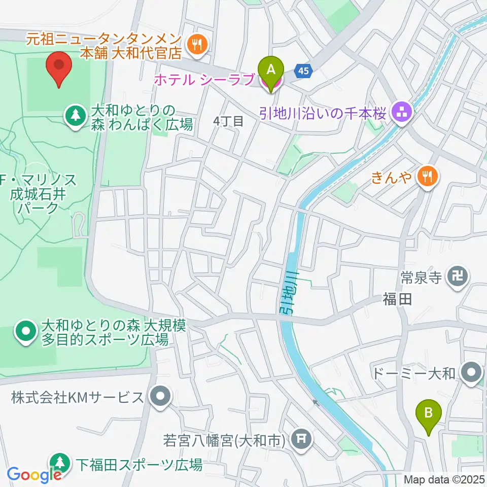 F・マリノス 成城石井パーク芝生グラウンド周辺のホテル一覧地図