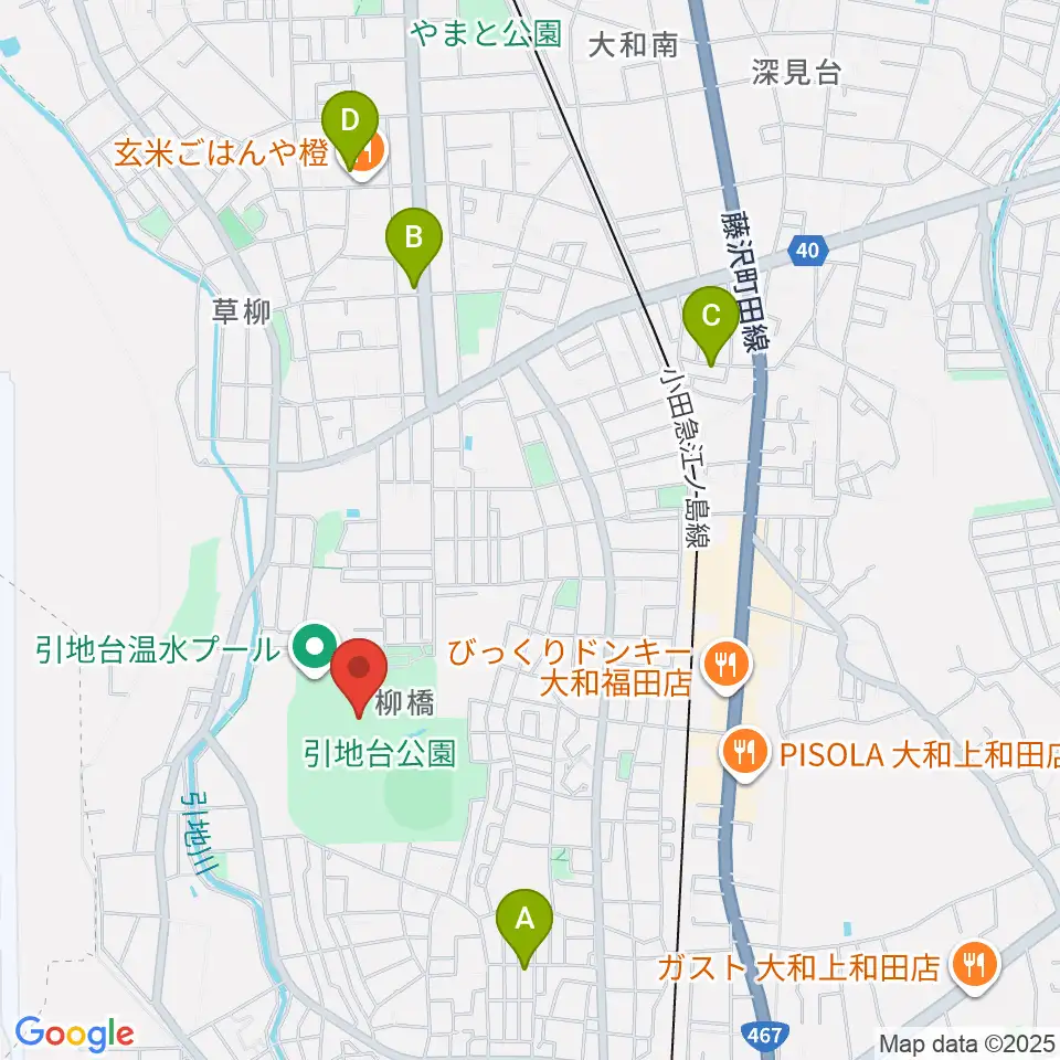 引地台公園野外音楽堂周辺のホテル一覧地図