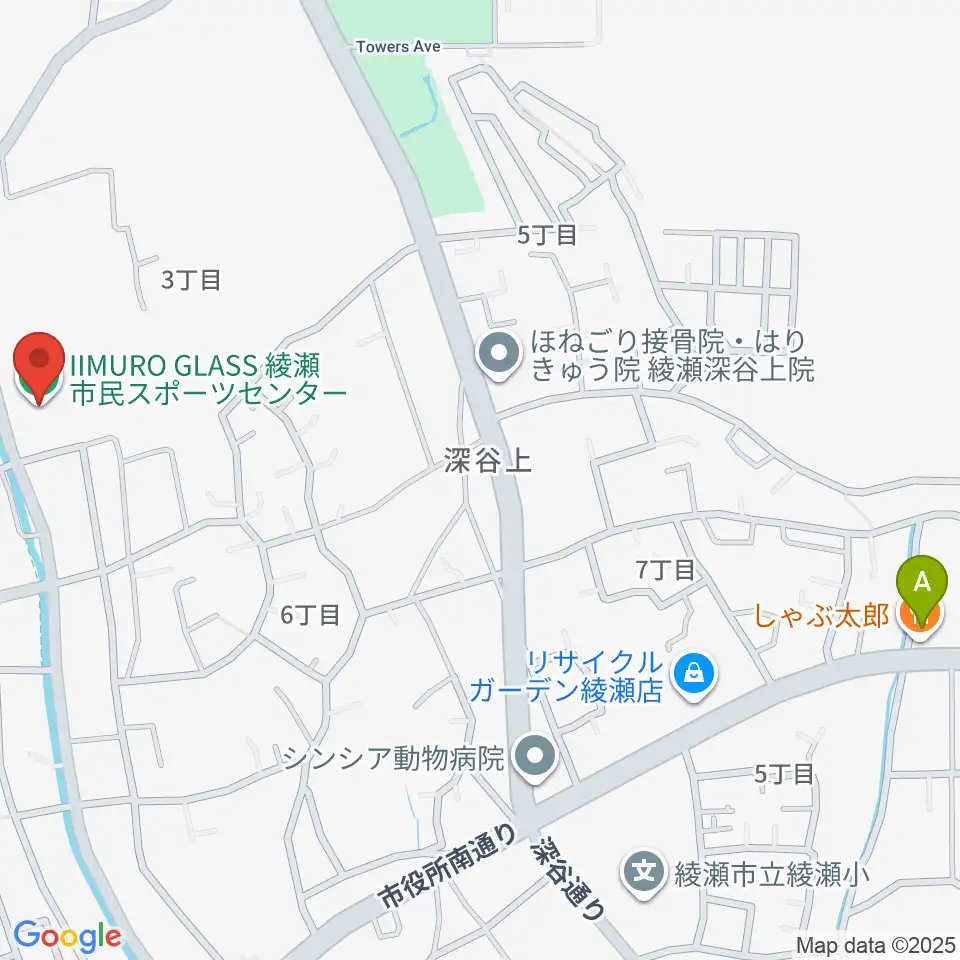 IIMURO GLASS綾瀬市民スポーツセンター体育館周辺のホテル一覧地図