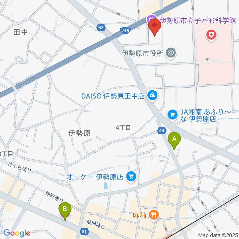 伊勢原市立子ども科学館周辺のホテル一覧地図