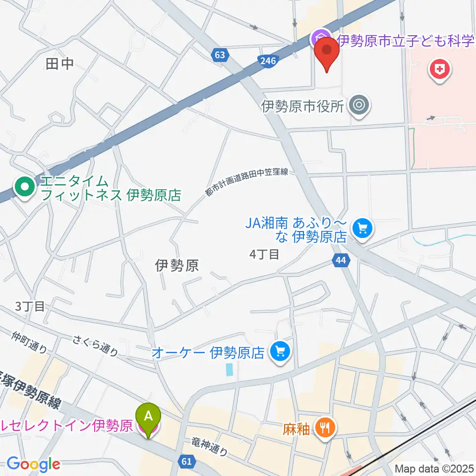 伊勢原市立子ども科学館周辺のホテル一覧地図